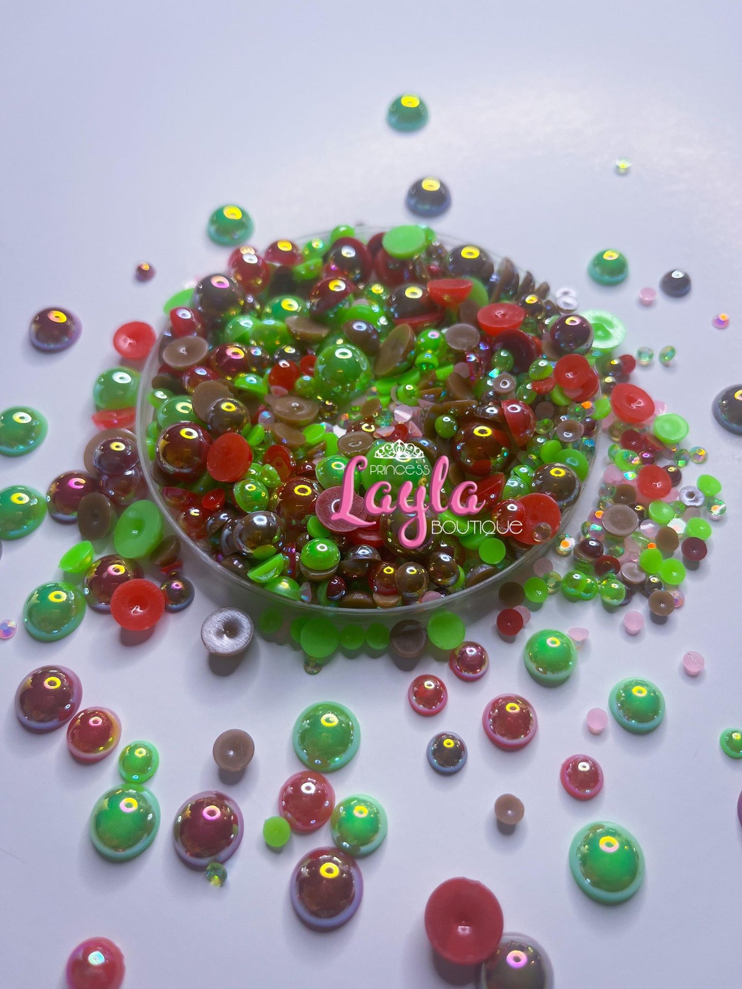 Christmas Pearl and- Rhinestone Mix