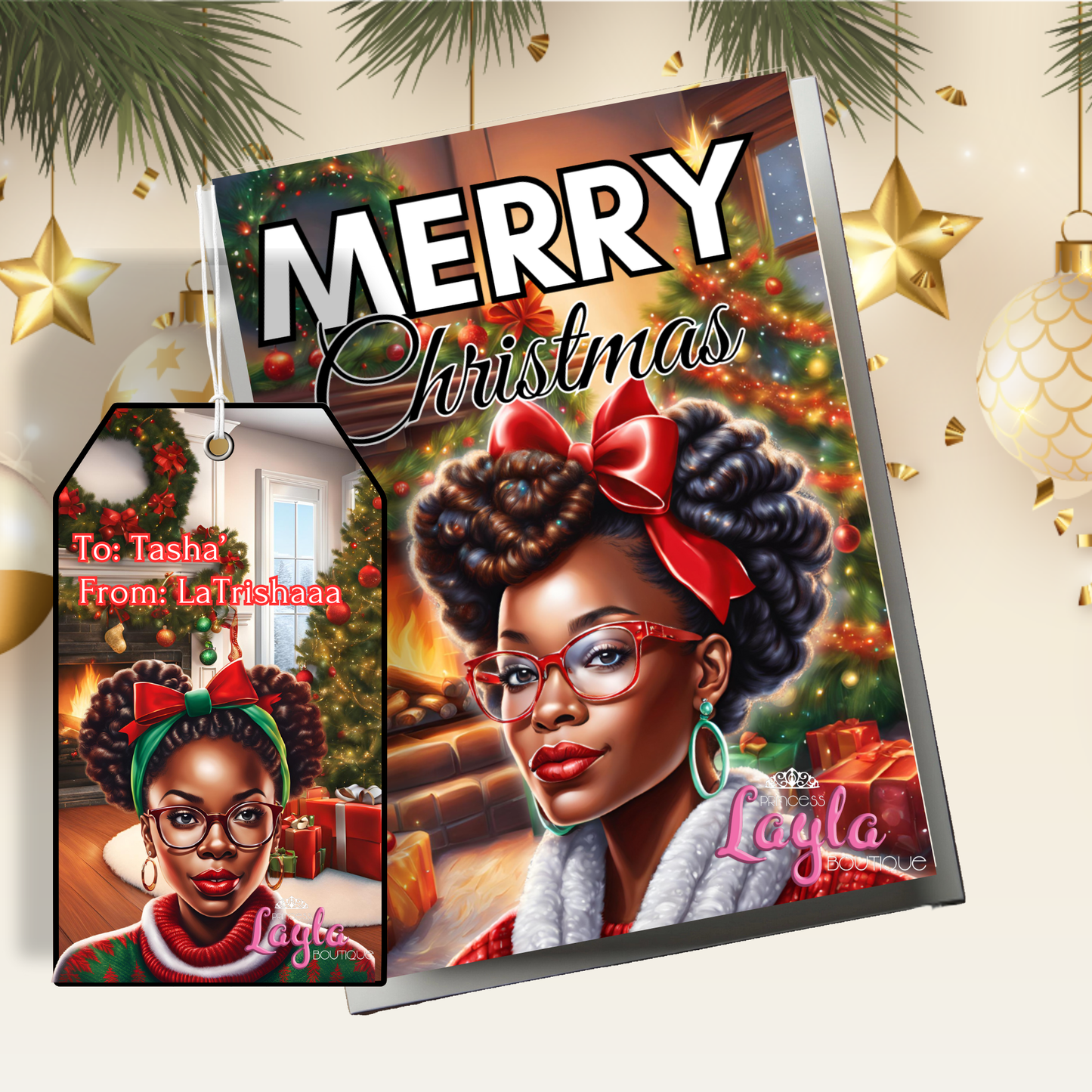 Christmas Card/ Tag Mock up