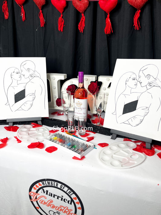 Couple Valentines Paint and Sip