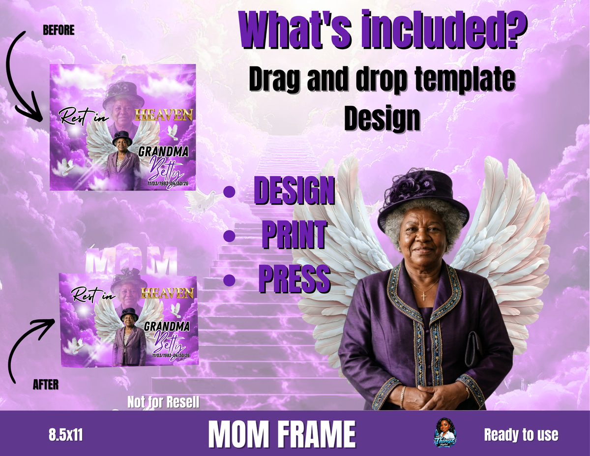 Mom Memorial frame template