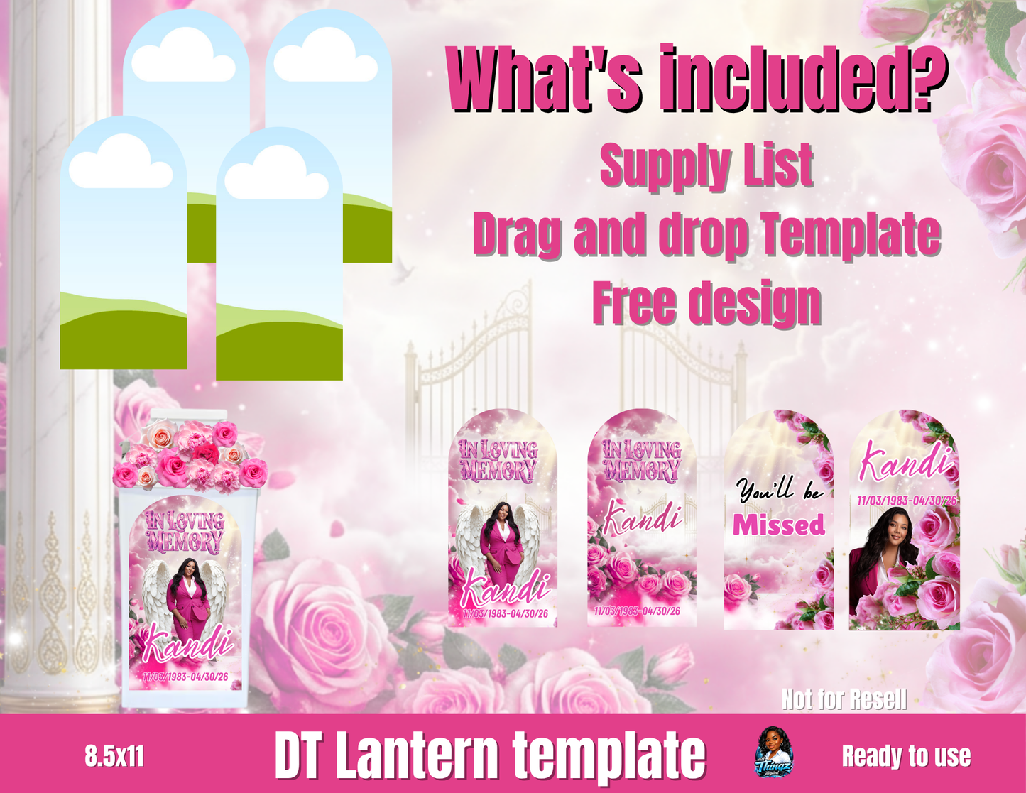 DT Memorial Lantern Template
