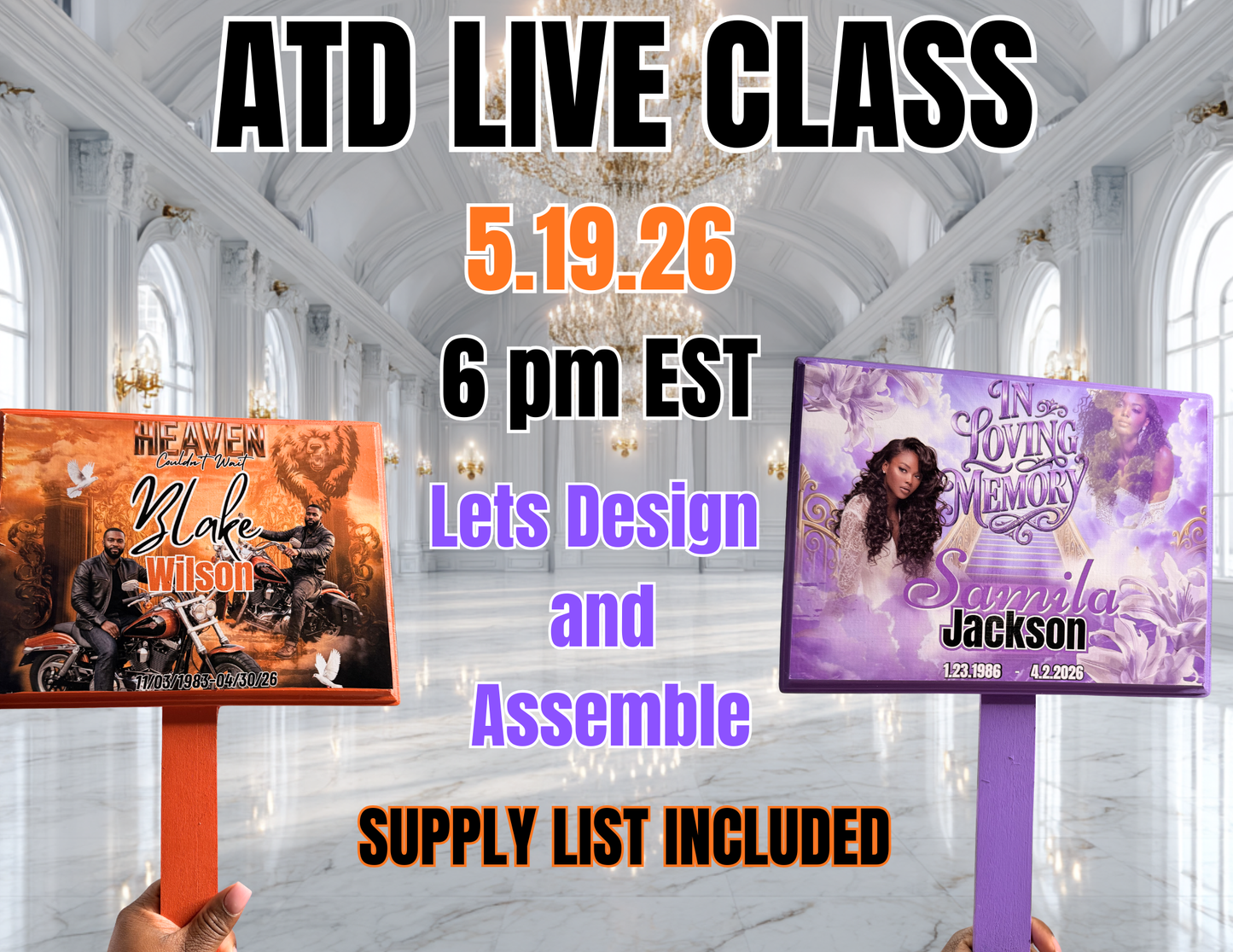 ATD Live Class: Custom Memorial Grave Marker Workshop