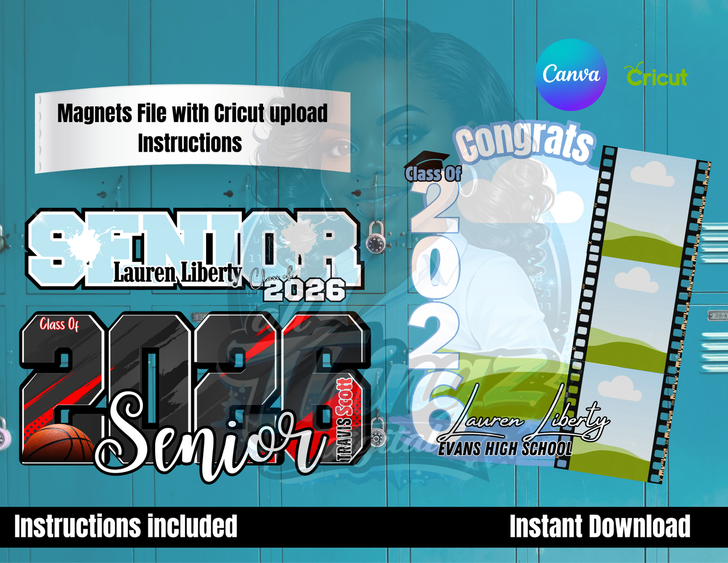 Graduation Senior Magnet Design Bundle