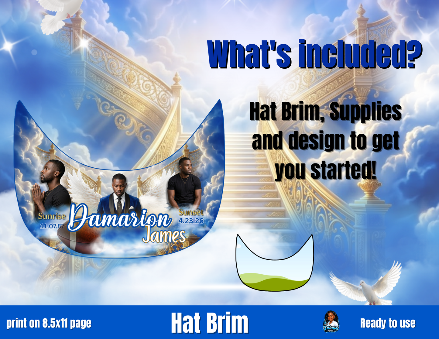 Custom Memorial Hat Brim Kit – Ready-to-Use Design Bundle