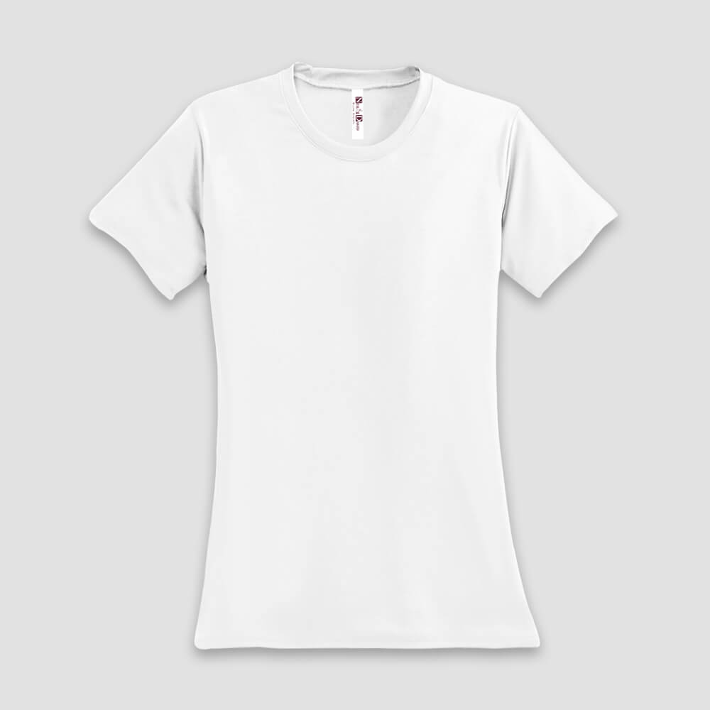Women’s White T-Shirts – 100% Polyester - ND4555WI - Neil & David ®