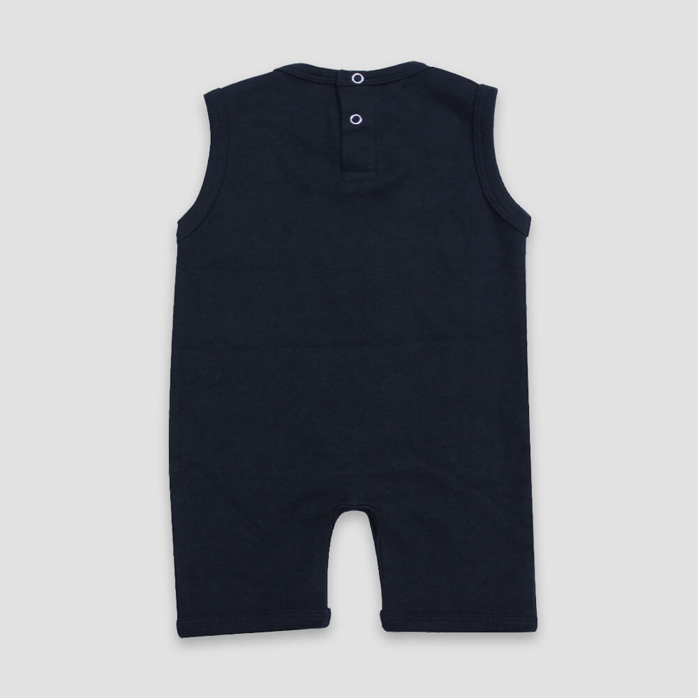 Baby Sleeveless Romper – Black – 100% Cotton - LG2926D - The Laughing Giraffe®