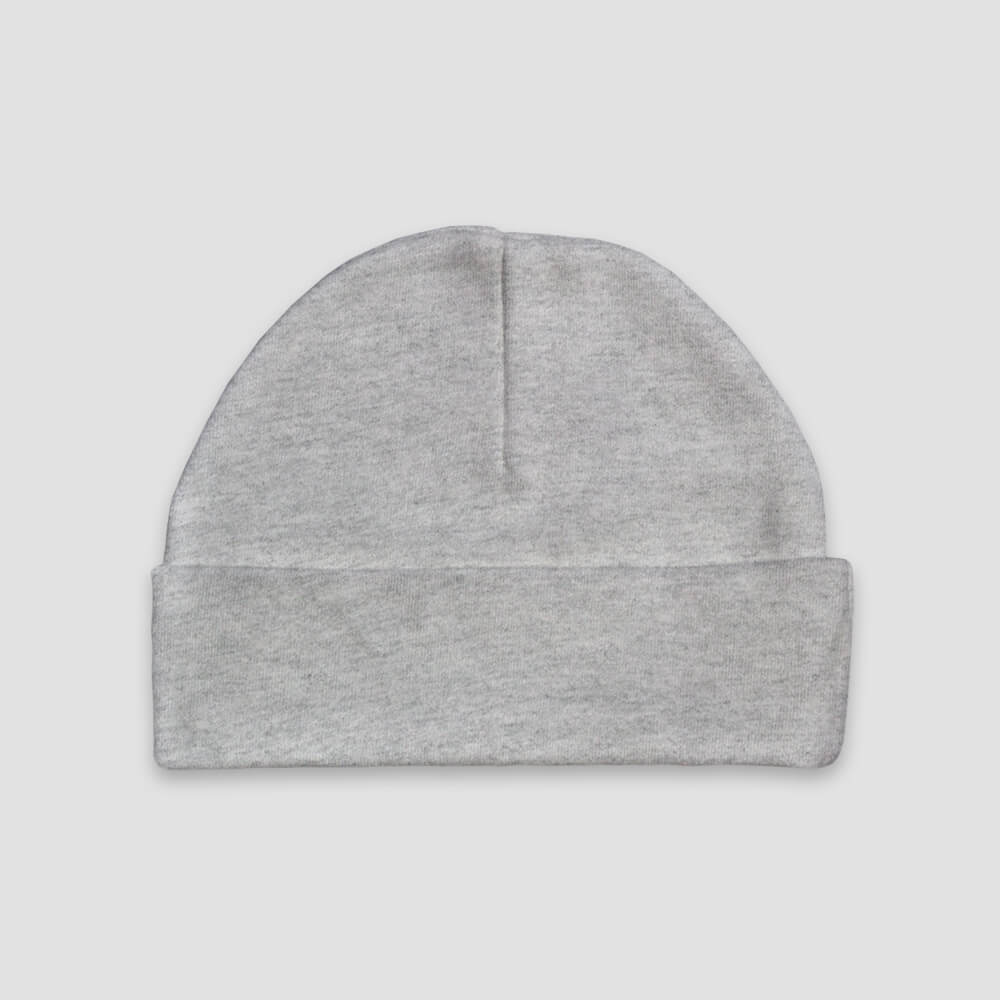 Baby Beanie Hats – Polyester Cotton Blend Heather Gray - LG3031H - The Laughing Giraffe®