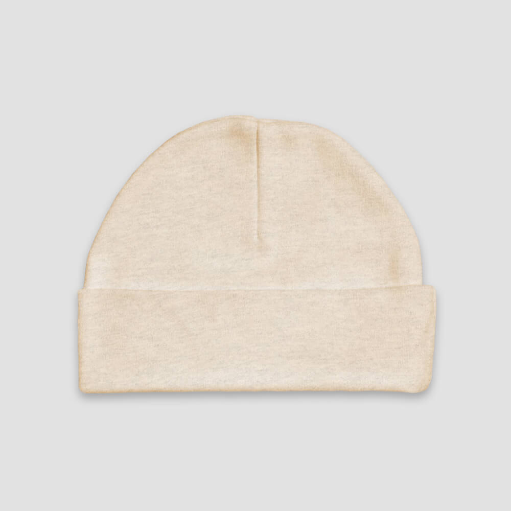 Baby Beanie Hats – Polyester Cotton Blend Oatmeal - LG3031O - The Laughing Giraffe®