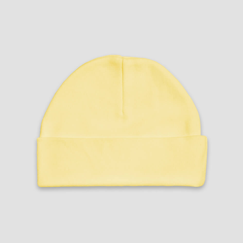 Baby Beanie Hats – Polyester Cotton Blend Yellow - LG3031P - The Laughing Giraffe®