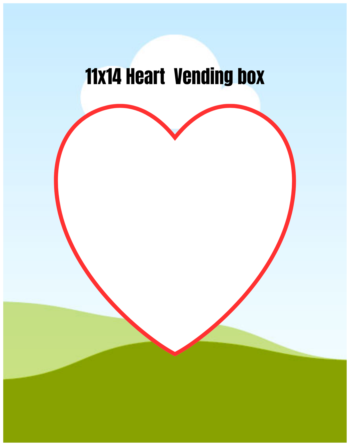 Heart vending box 11x14