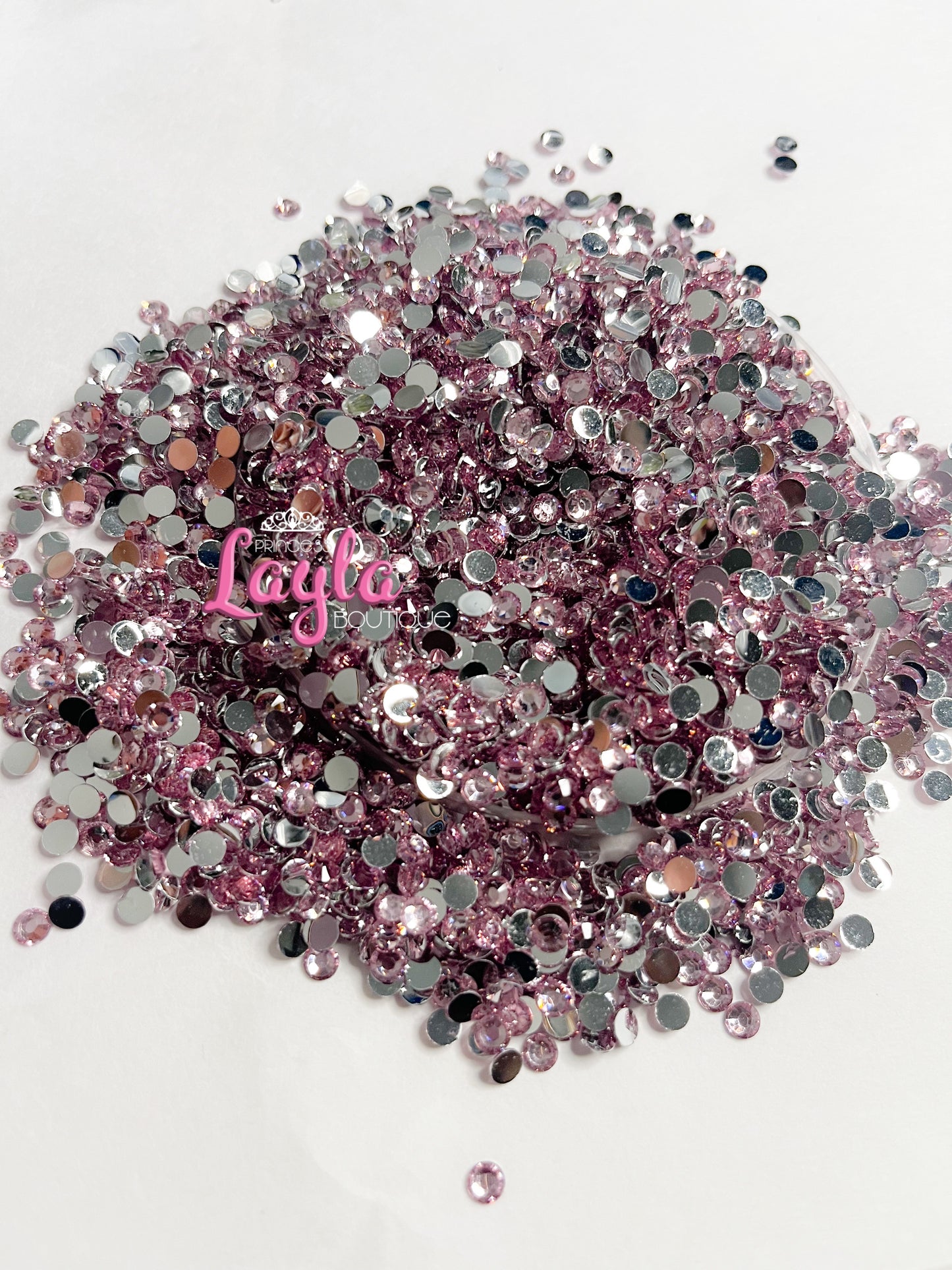 Light Pink Resin Rhinestones 4mm