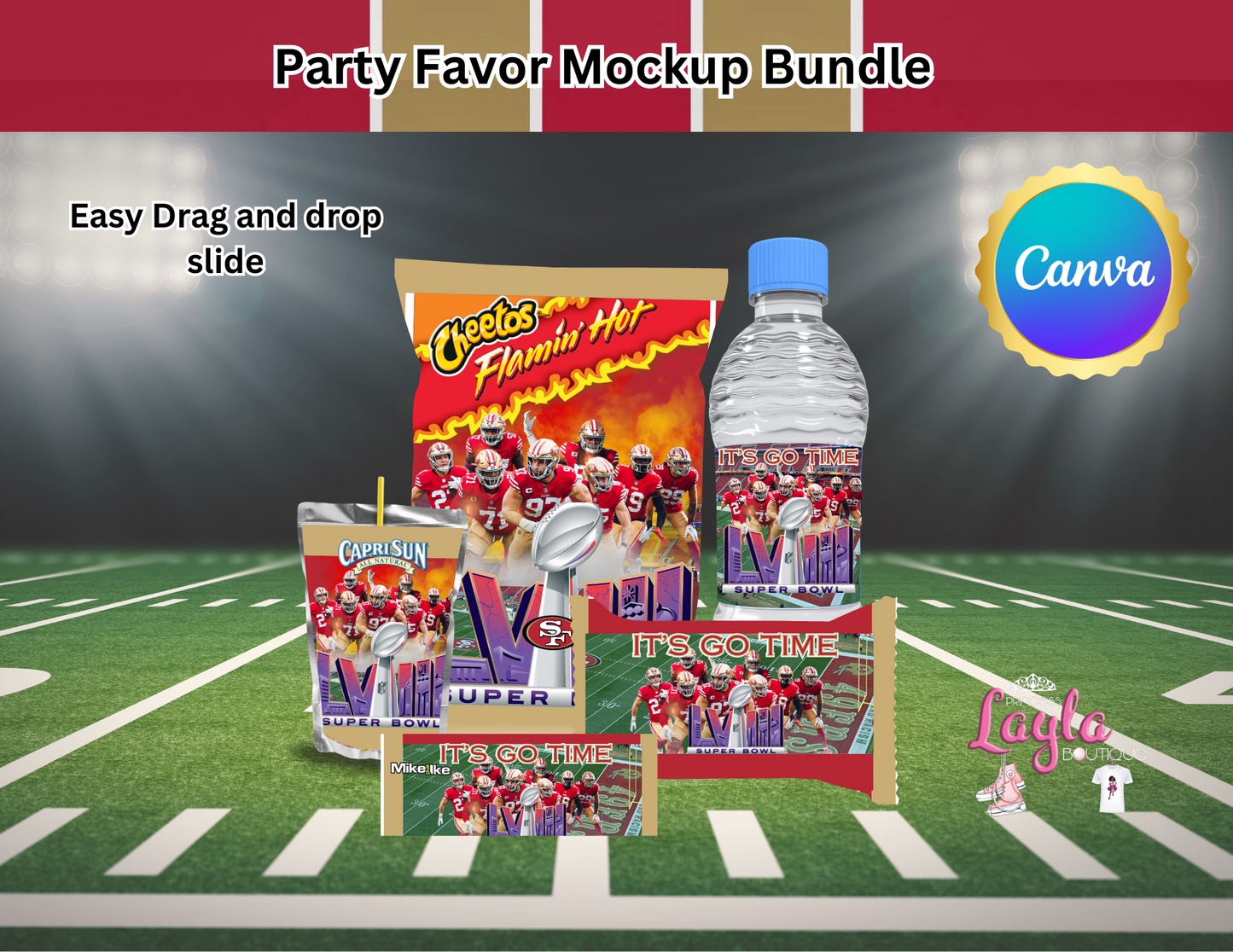 Football team Party Favor Template