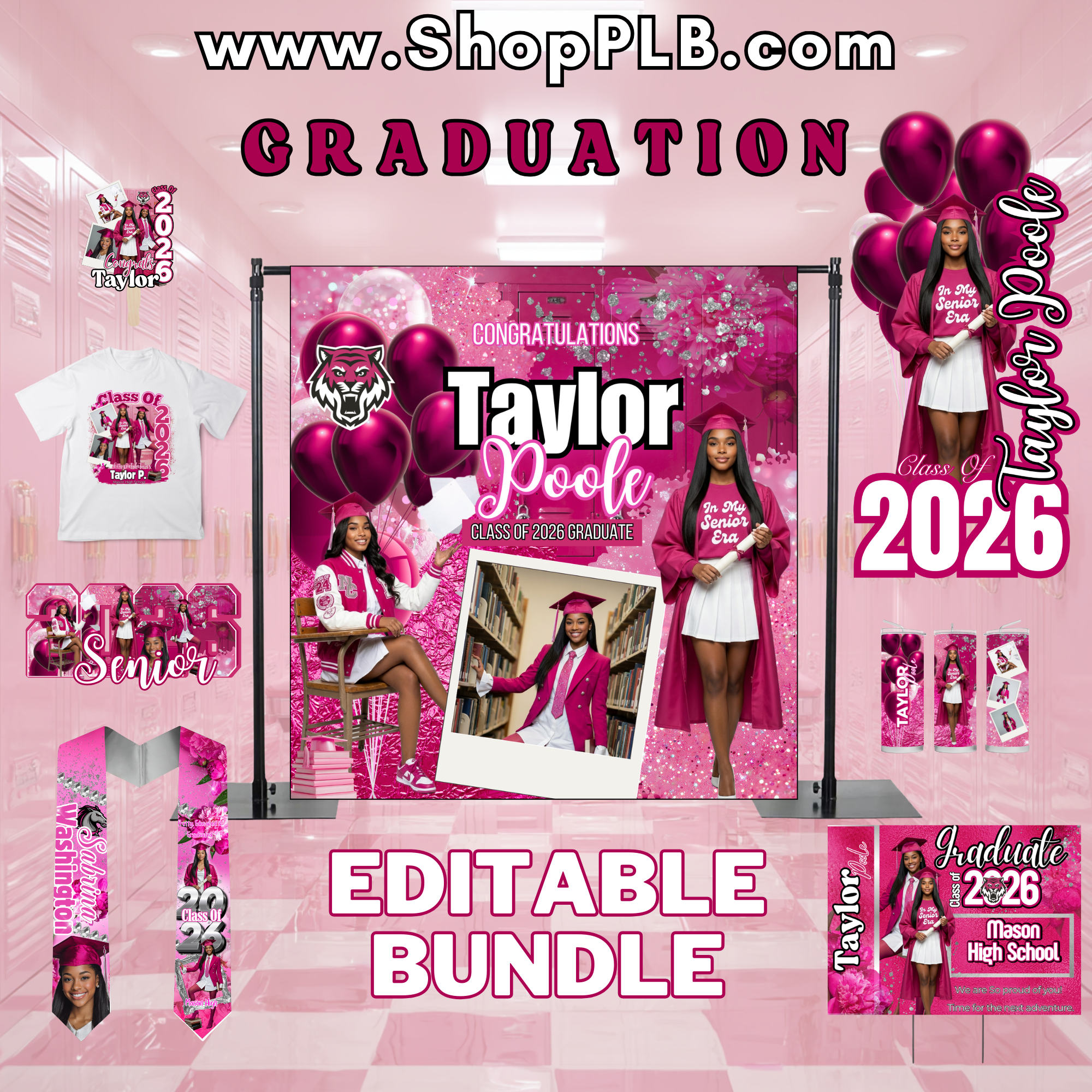Pink Senior Era Graduation Bundle – Princess Layla Boutique