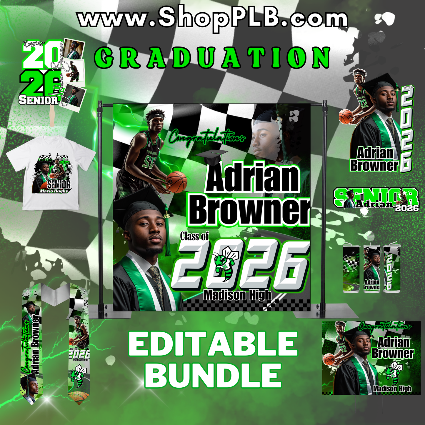 Green Sports Graduation Bundle