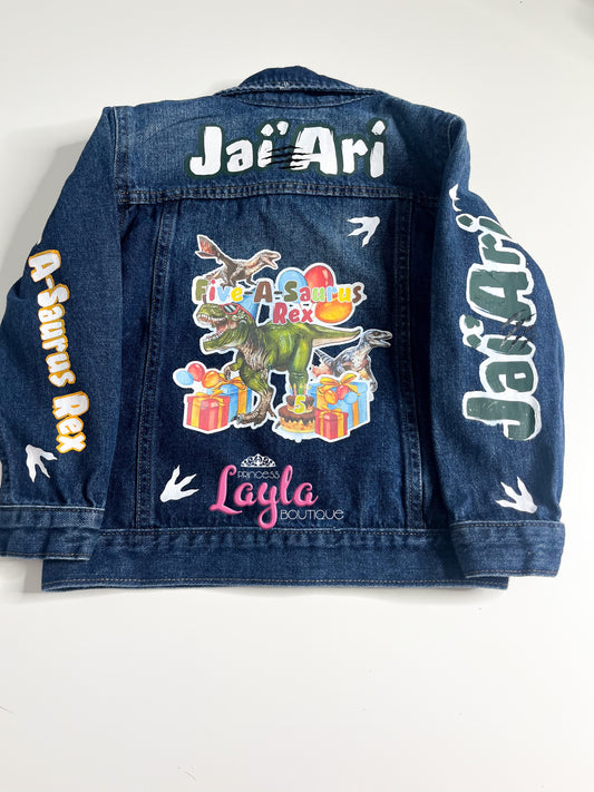 Custom Dino Denim Set