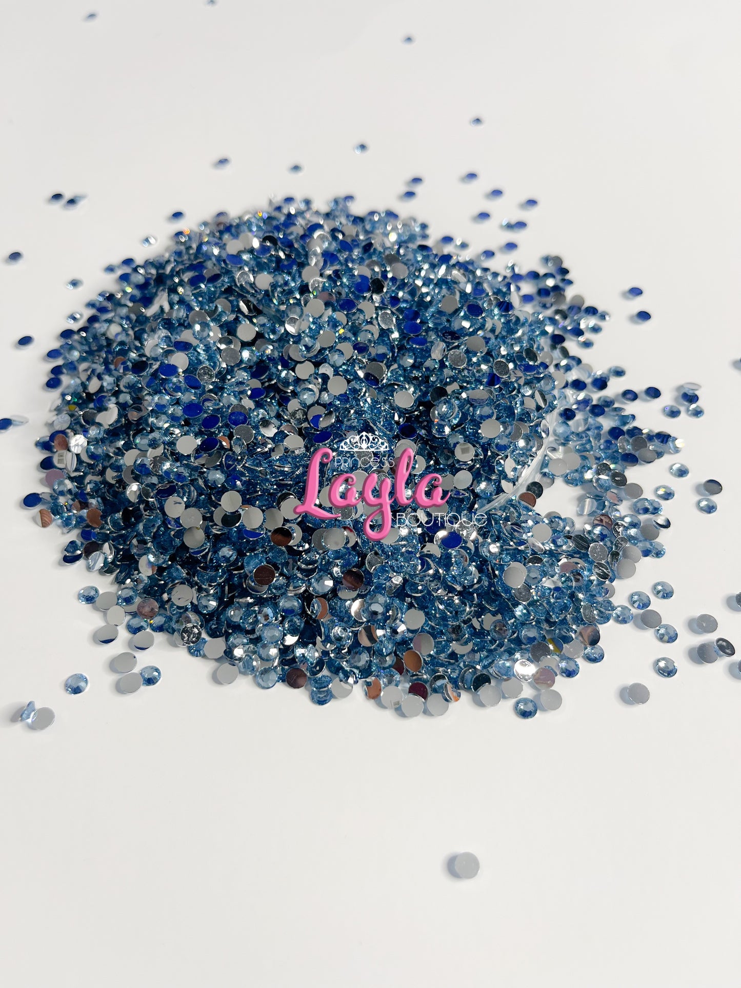 Light Sapphire Resin Rhinestones 4mm