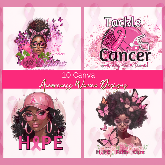 Breast Cancer Ladies Canva Designs