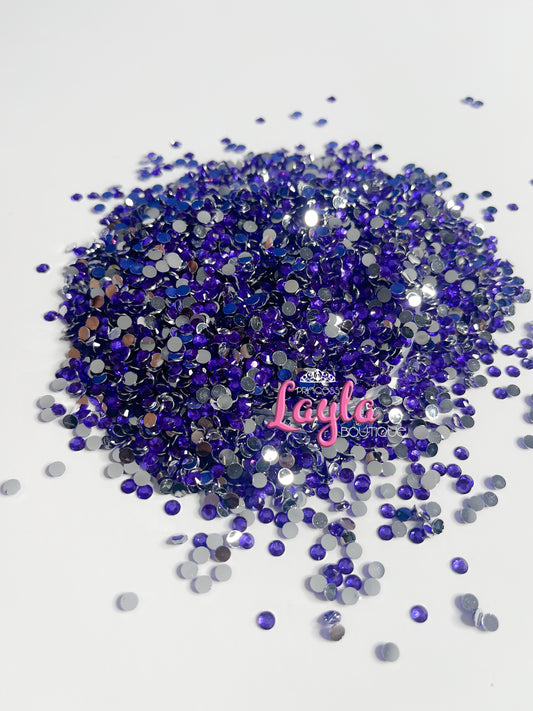 Violet Resin Rhinestones 4mm