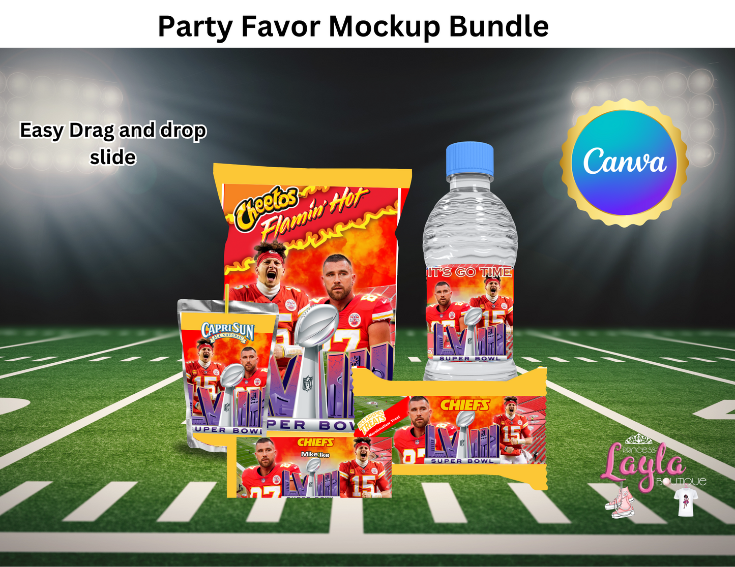 Football team Party Favor Template