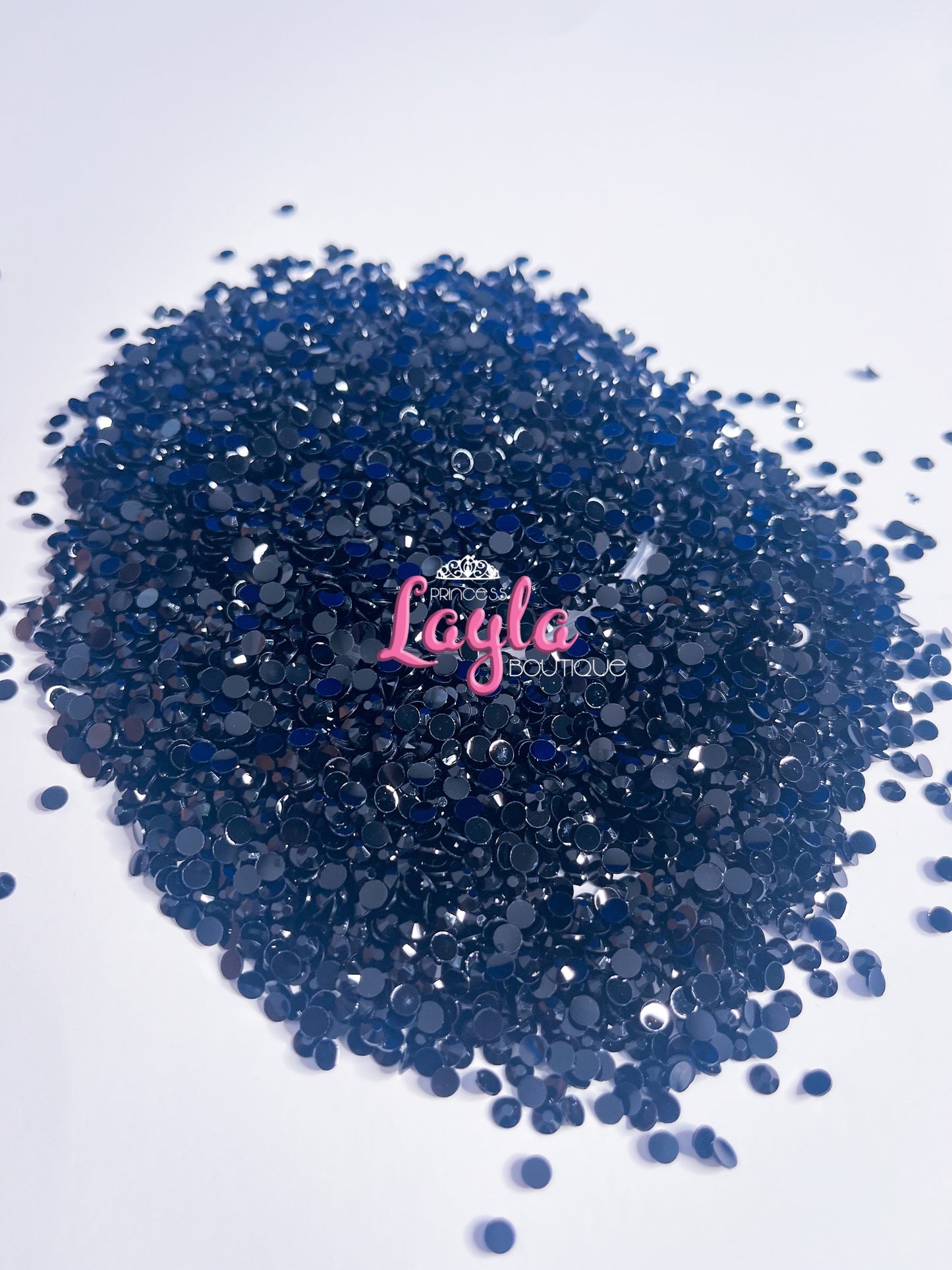 Black Resin Rhinestones 4mm