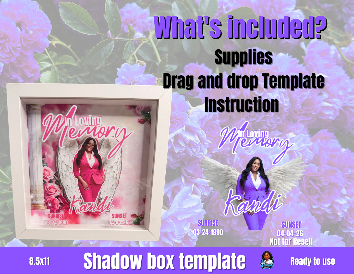 Memorial Shadow Box Template