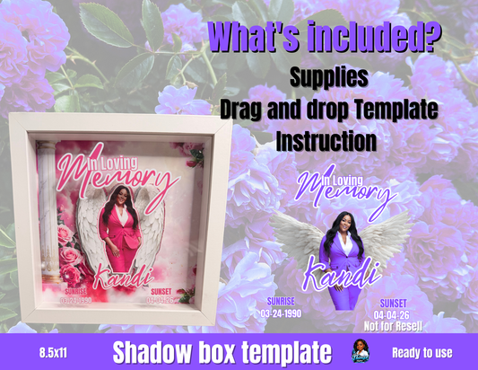 Memorial Shadow Box Template