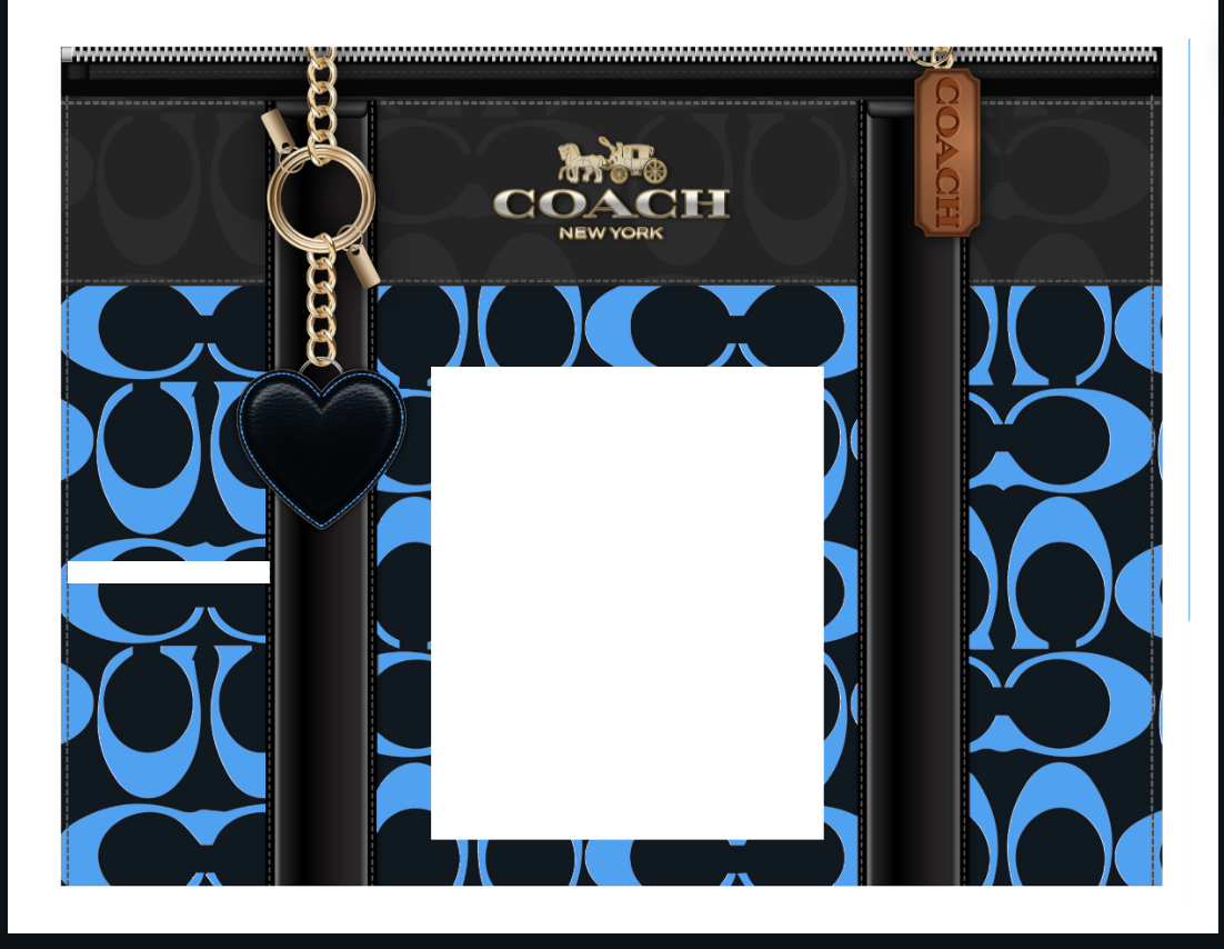 Blue Purse Template