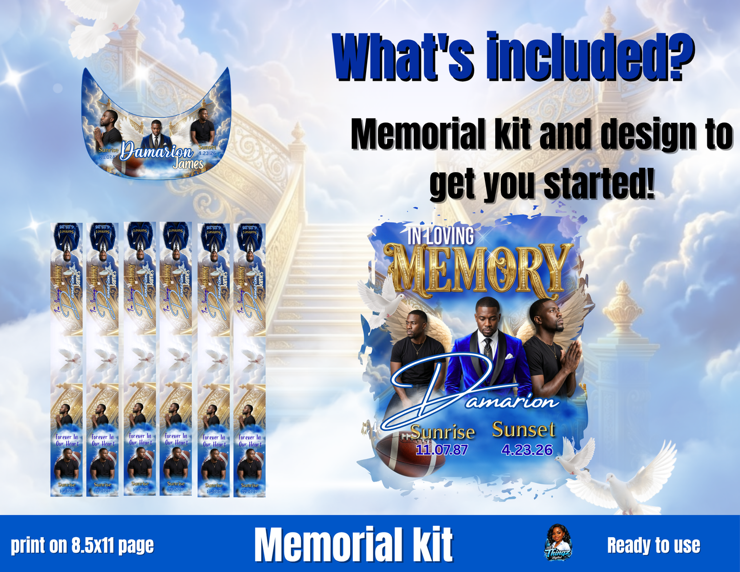 Memorial Kit Canva Template Bundle