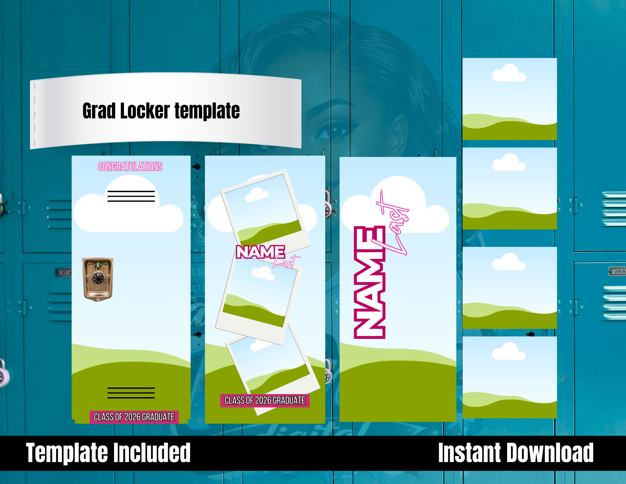 Locker Project Template Grad Locker Template – Princess Layla Boutique