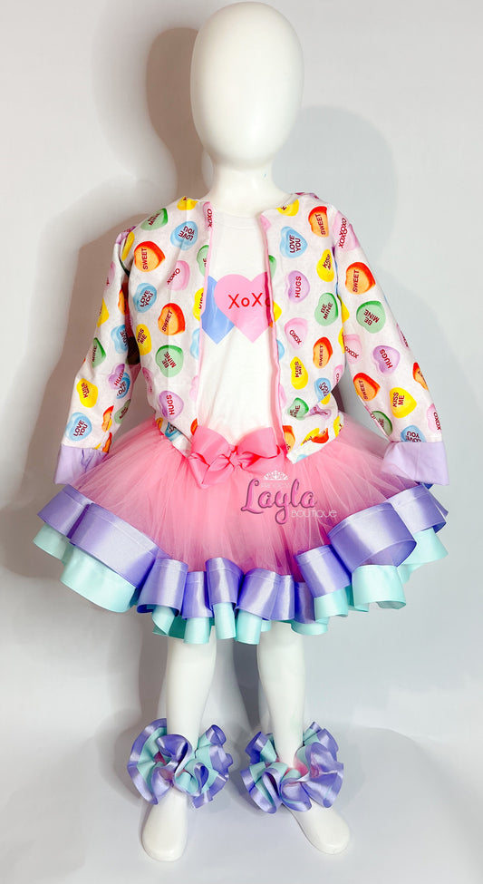 Curly XoXo Tutu Set