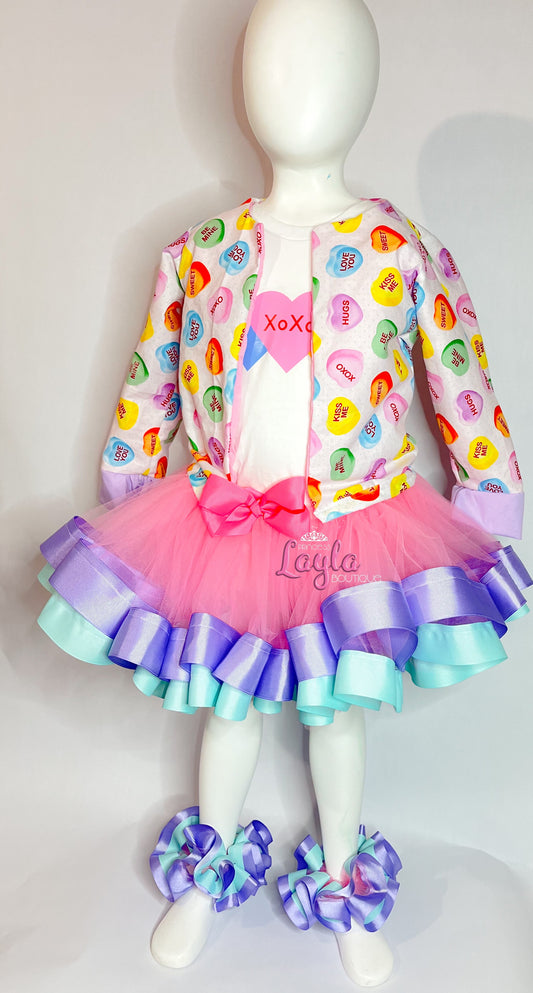 Curly XoXo Tutu Set