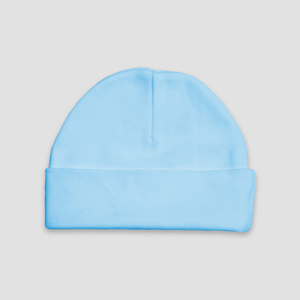 Baby Beanie Hat – 100% Cotton Blue - LG2031P - The Laughing Giraffe®