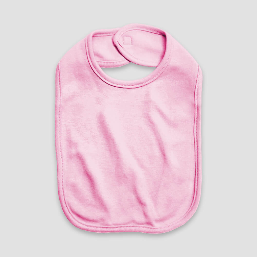 Baby Bibs with Velcro Closure – 2 Ply – 100% Cotton Pink - LG2480P - The Laughing Giraffe®