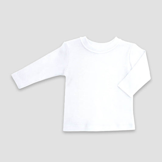 Baby Long Sleeve T-Shirt White – 100% Cotton - LG2536W - The Laughing Giraffe®