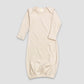 Baby Sleeping Gown With Fold Over Mittens – 100% Cotton Natural - LG2850N - The Laughing Giraffe®
