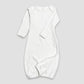 Baby Sleep Gowns with Side Zipper – White – 100% Cotton - LG2853W - The Laughing Giraffe®