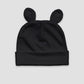 Baby Bear Ears Beanie Hat – Polyester Cotton Blend Black - LG3033D - The Laughing Giraffe®