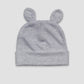 Baby Bear Ears Beanie Hat – Polyester Cotton Blend Heather Gray - LG3033H - The Laughing Giraffe®