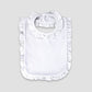 Baby Ruffle Bibs – 2 Ply – Polyester Cotton Blend White - LG3467W - The Laughing Giraffe®