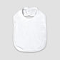 Baby Bibs With Scallop Trim – 2 Ply – Polyester Cotton Blend White - LG3469W - The Laughing Giraffe®