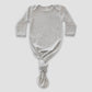Baby Knotted Sleep Gowns With Mittens – Polycotton Blend - Heather Gray - LG3802H - The Laughing Giraffe®