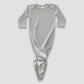 Baby Knotted Sleep Gowns With Mittens – Polycotton Blend - Heather Gray - LG3802H - The Laughing Giraffe®
