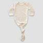 Baby Knotted Sleep Gowns With Mittens – Polycotton Blend - Oatmeal - LG3802O - The Laughing Giraffe®