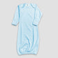 Baby Sleep Gowns With Mittens – Polyester Cotton Blend Blue - LG3850P - The Laughing Giraffe®