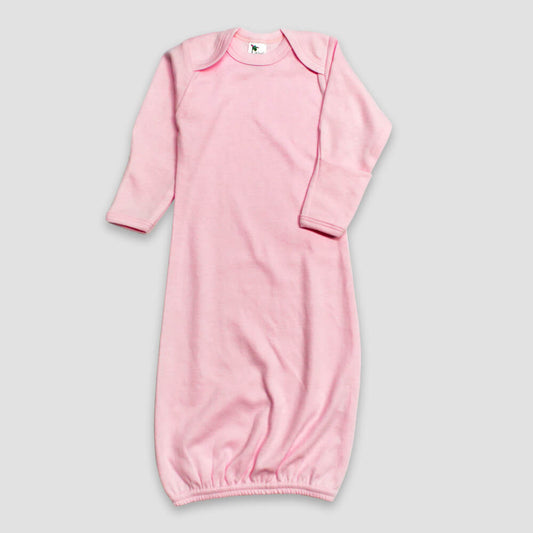 Baby Sleep Gowns With Mittens – Polyester Cotton Blend Pink - LG3850P - The Laughing Giraffe®