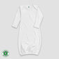 Baby Sleep Gowns With Mittens – Polyester Cotton Blend White - LG3850W - The Laughing Giraffe®