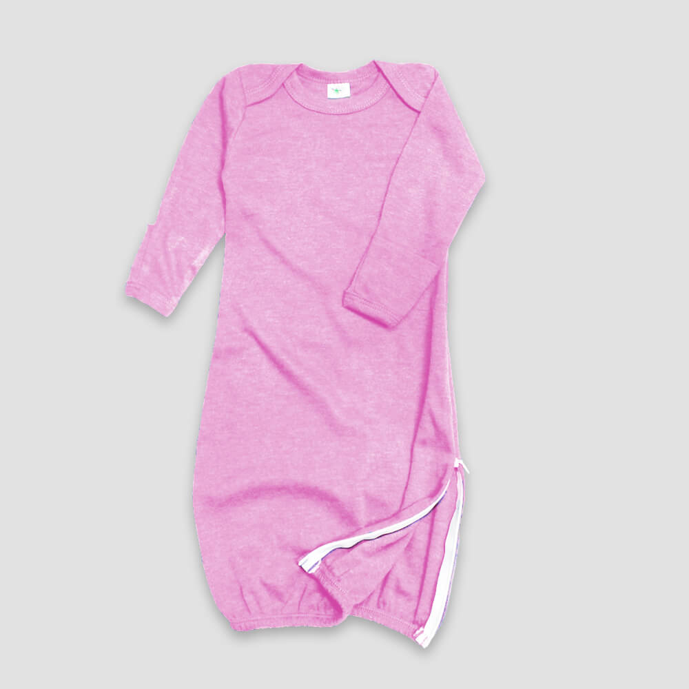 Baby Sleep Gowns With Side-Zipper – Polyester Cotton Blend Cotton Candy - LG3853CC - The Laughing Giraffe®