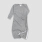 Baby Sleep Gowns With Side-Zipper – Polyester Cotton Blend Heather Gray - LG3853H - The Laughing Giraffe®