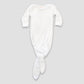 Baby Knotted Sleep Gowns With Mittens – 100% Polyester - White - LG4802W - The Laughing Giraffe®