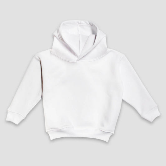 Toddler & Kids Fleece Hoodie Sweatshirt – White – 100% Polyester - LG5529W - The Laughing Giraffe®